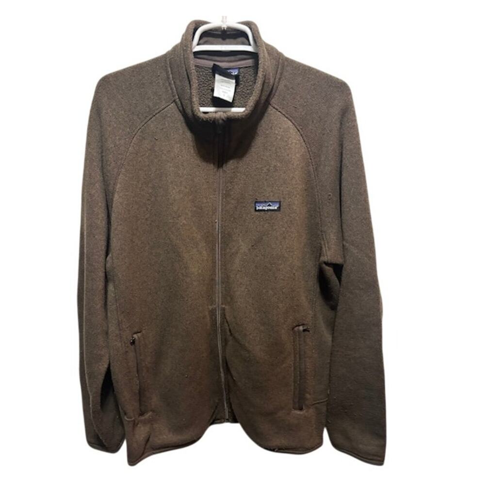 Vintage Patagonia Brown Synchilla Full Zip Fleece Coat Jacket Men's Large